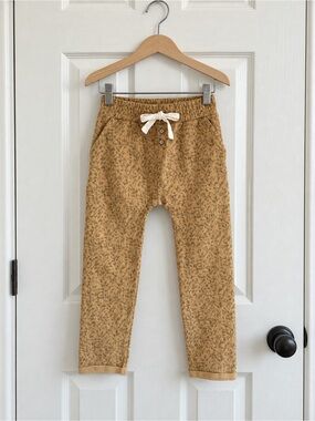 Jamie Kay 6Y Brown Botanical Floral Organic Cotton Harem Pants